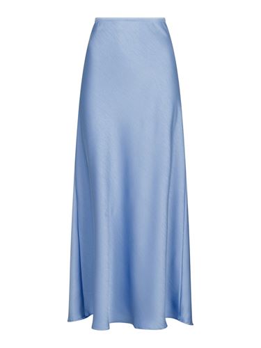 Kjolar - Vicky heavy sateen skirt – Smoke blue