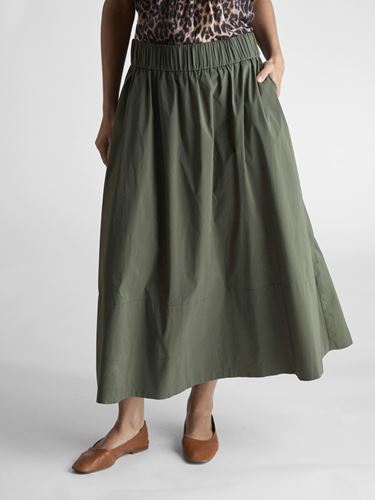 Kjol - Yara poplin skirt – Army