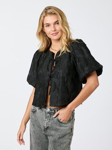 Blusar/Skjortor - Aska jacquard blouse – black