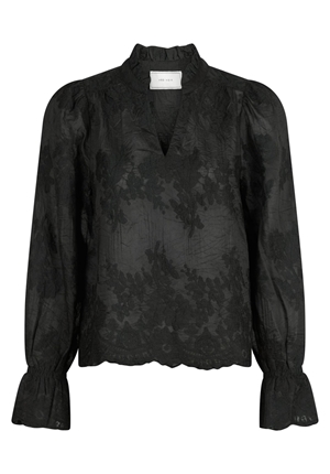 Blusar/skjortor - Amara big embroidery blouse – Black