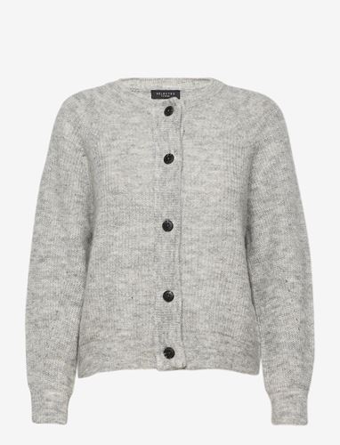 Tröjor/Koftor - Slflulu knit short cardigan – light grey melange