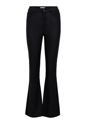 Byxor - Objbelle coated flared pant – Black