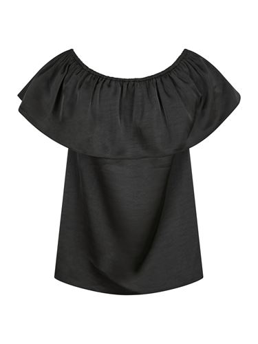 Blusar/skjortor - Kris heavy sateen top – Black