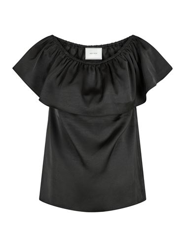 Blusar/skjortor - Kris heavy sateen top – Black