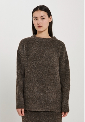 Tröjor/koftor - Filine knit top – Dark brown