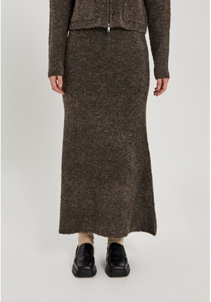 Kjolar - Filine knit skirt – Dark brown