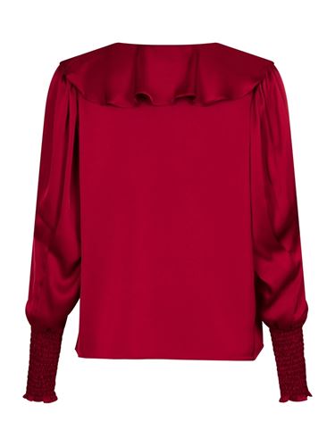 Blusar/skjortor - Sandie Sateen Blouse – Wine