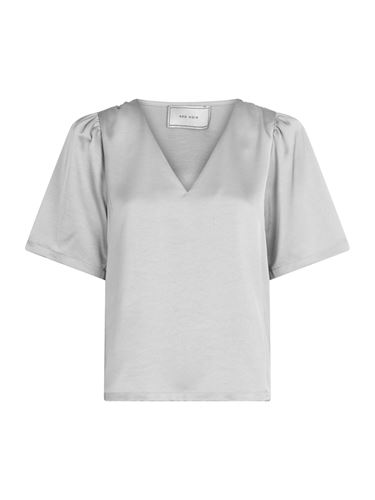 Blusar/skjortor - Largo Heavy Sateen Blouse – Silver