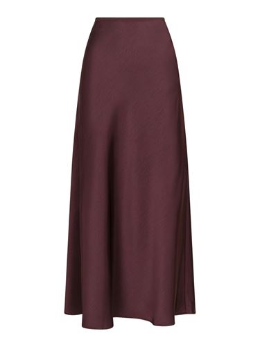 Kjolar - Vicky heavy sateen skirt – Burgundy