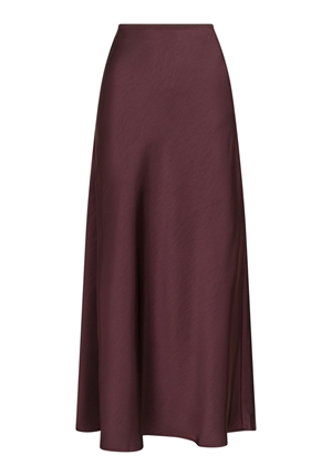 Kjolar - Vicky heavy sateen skirt – Burgundy