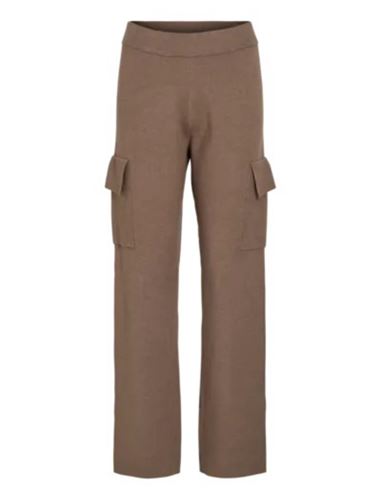 Byxor - Vicassie cargo knit pants – Dark natural melange