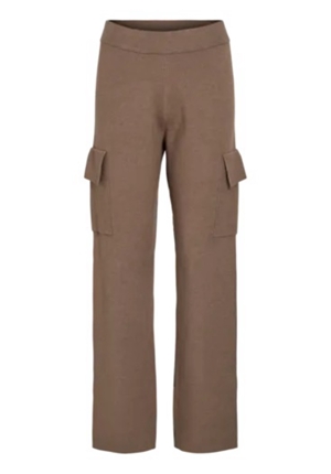 Byxor - Vicassie cargo knit pants – Dark natural melange