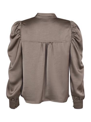 Blusar/skjortor - Rosslyn Heavy Sateen Blouse – Warm Grey