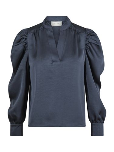 Blusar/skjortor - Rosslyn Heavy Sateen Blouse – Midnight Blue