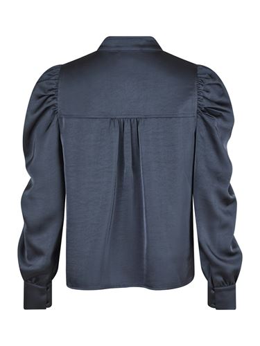 Blusar/skjortor - Rosslyn Heavy Sateen Blouse – Midnight Blue