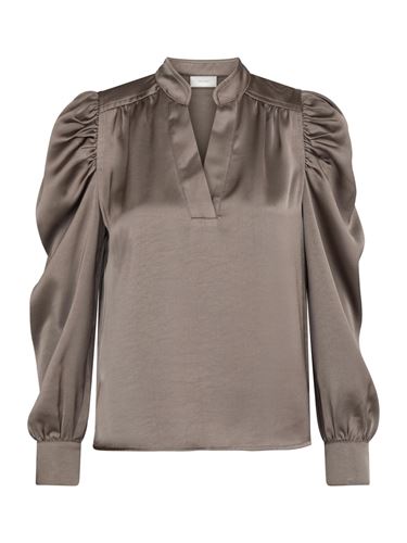 Blusar/skjortor - Rosslyn Heavy Sateen Blouse – Warm Grey