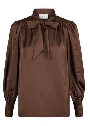 Blusar/skjortor - Jaz Bow Blouse – Brown