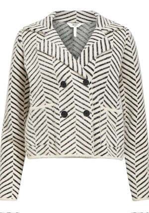 Kavajer/ytterplagg - Objwegas knit jacket – White Sand_Black