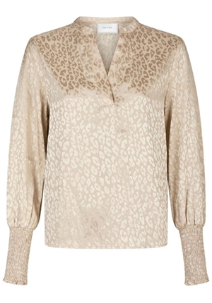 Blusar/skjortor - Landa Leo Jacquard Blouse - Champagne