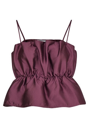 Toppar - Tipton Dull Satin Top – Burgundy