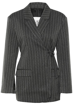 Kavajer/ytterplagg - KBTonja Blazer – Gray Pinstripe