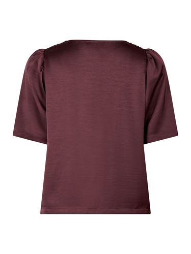 Blusar/Skjortor - Largo heavy sateen blouse – Burgundy