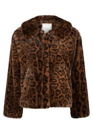 Kavajer/Ytterplagg - Melodie leo faux fur jacket – dark brown