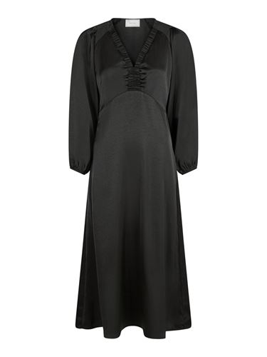 Klänningar - Isobel heavy sateen dress – black