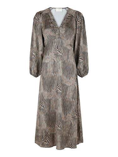 Klänningar - Isobel heavy sateen dress – dark sand