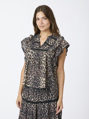 Toppar - Jayla leo voile top – leopard