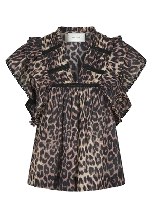 Toppar - Jayla leo voile top – leopard