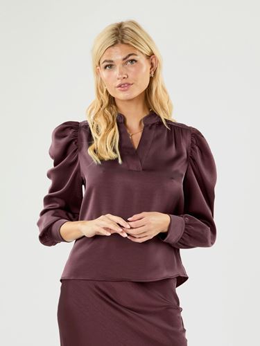 Blusar/skjortor - Rosslyn Heavy Sateen Blouse – Burgundy