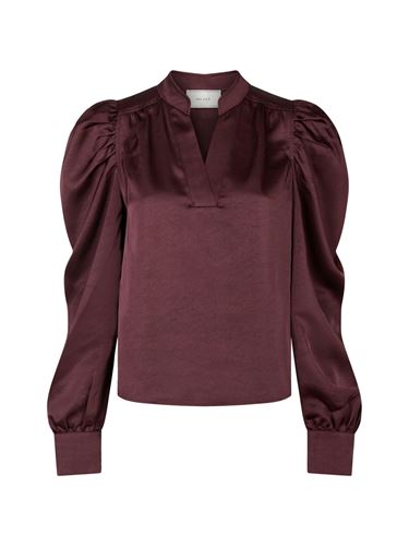 Blusar/skjortor - Rosslyn Heavy Sateen Blouse – Burgundy