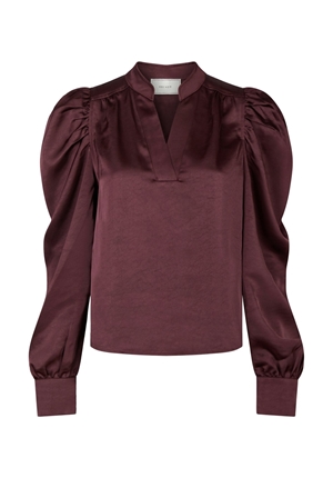 Blusar/skjortor - Rosslyn Heavy Sateen Blouse – Burgundy