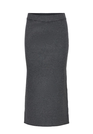 Kjolar - Objreynard knit skirt – Dark grey malange