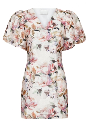 Klänningar - Sika Brocade Print Dress – Creme