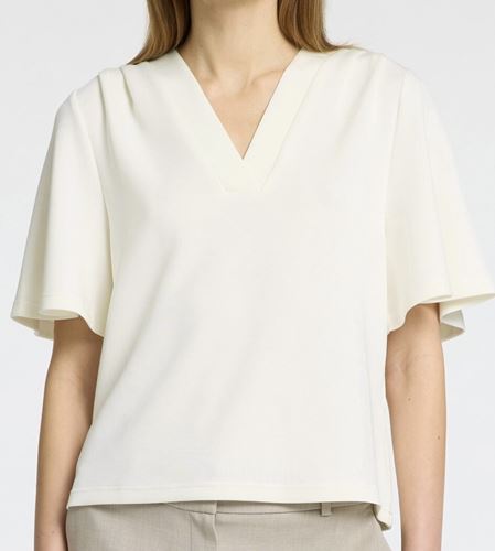 Toppar - Slftenny v-neck top – Snow White