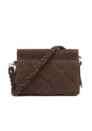 Accessoarer - Sassari suede mini bag – brown