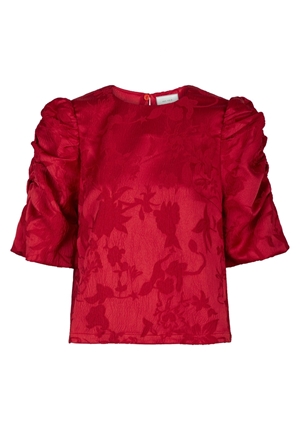 Blusar/skjortor - Joba jacquard blouse – Red