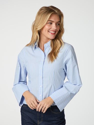 Blusar/skjortor - Rosa stripe shirt – Light blue