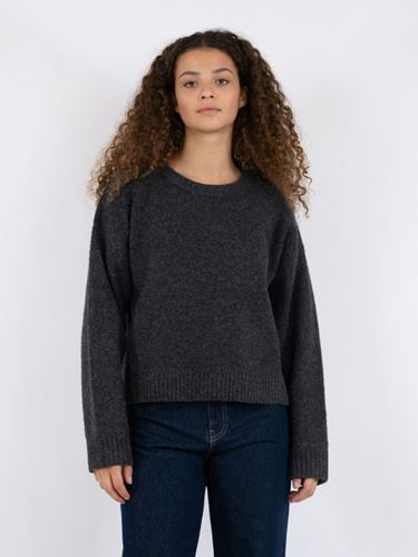 Tröjor/Koftor - Detri Solid Knit Blouse – Antracit