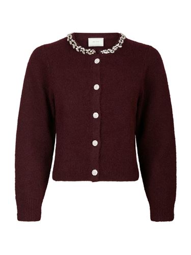 Tröjor/Koftor - Marie stone knit cardigan – Wine