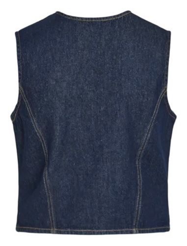 Toppar - VICREEK S/L DENIM VEST DBD – DARK BLUE DENIM